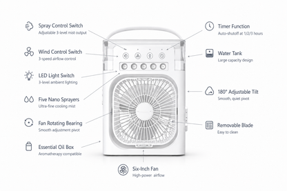 Summit Lab 3-in-1 Air Conditioning Fan